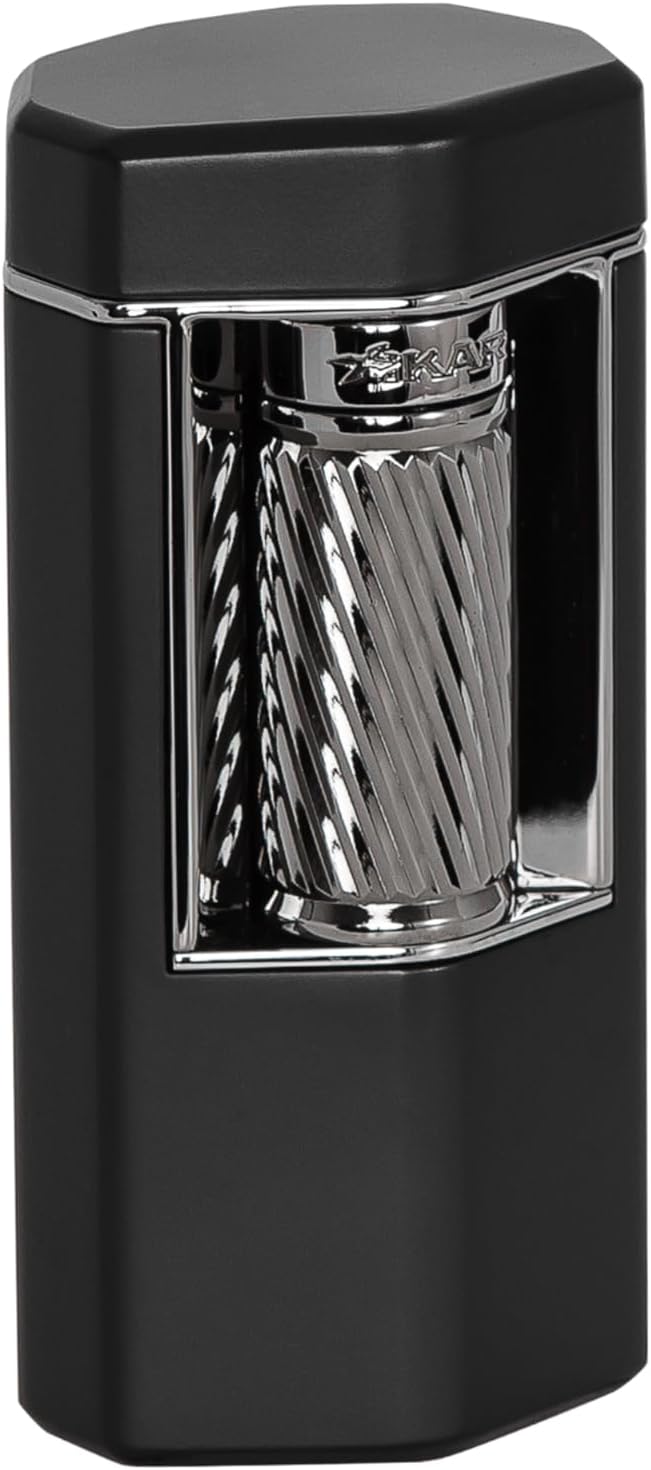 Xikar Meridian – Encendedor de cigarros con triple llama suave, potente, elegante, innovador, encendido fiable, barra de rodillo grande y fácil de