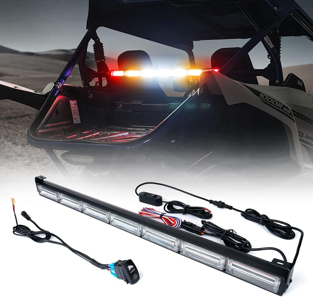 Xprite RYWWWYR – Barra de luz estroboscópica intermitente UTV RZR de 30 pulgadas, con freno, marcha atrás, intermitente, barra de luz trasera de