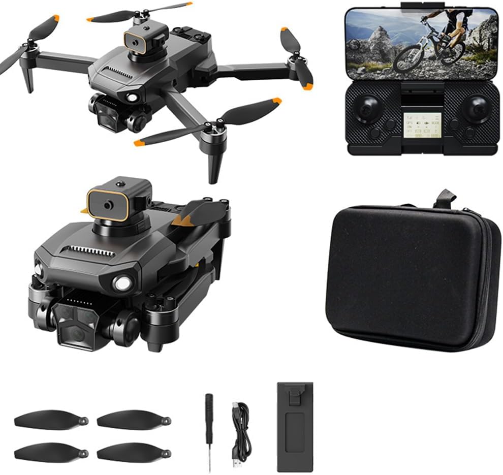 CLLOOM Mini dron con cámara P8pro Dual HD FPV Control remoto con retención de altitud, modo sin cabeza, ajuste de velocidad de inicio, juguetes de