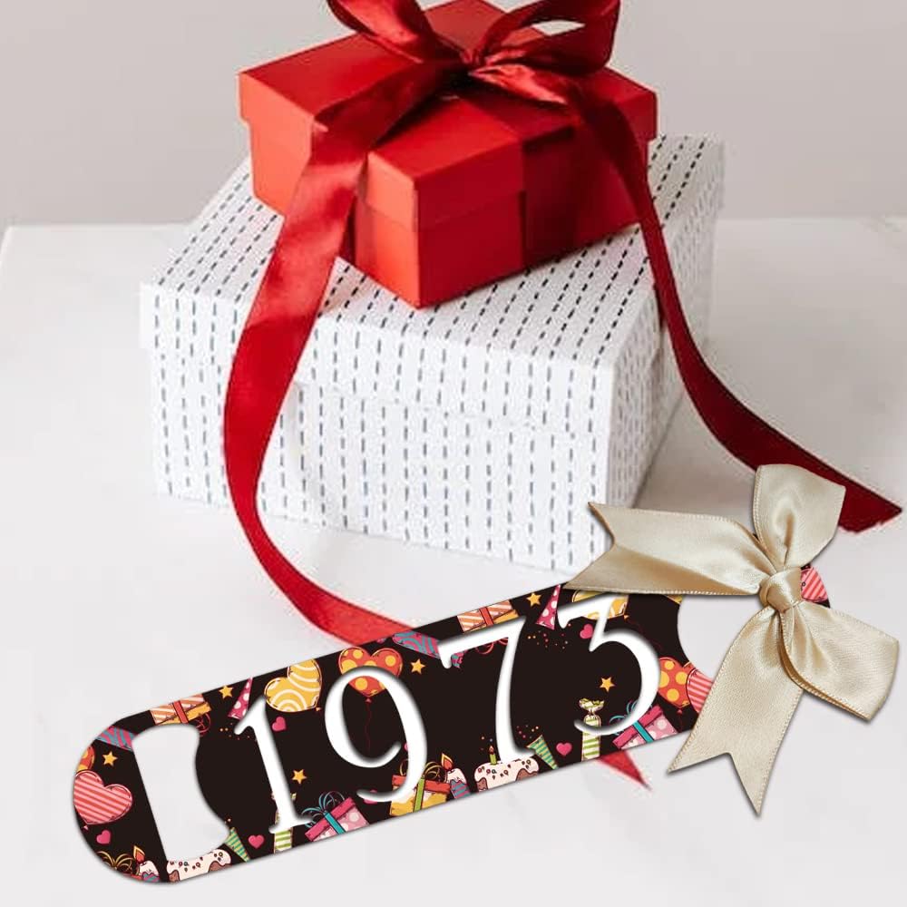 Regalos de cumpleaños número 50 para mujeres y hombres, abrebotellas de cumpleaños número 40 de 1973, regalos de cumpleaños de 50 años para mujeres,