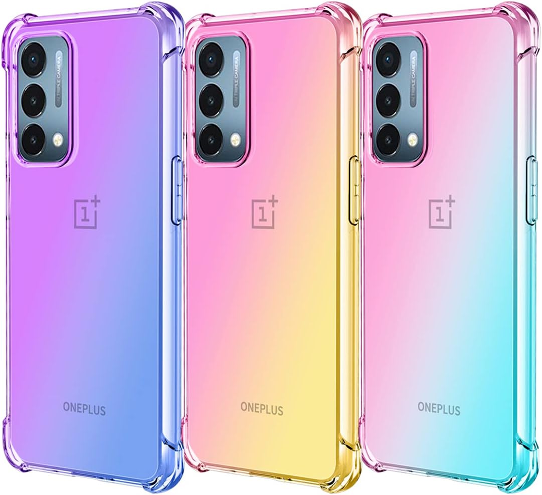 Osophter Funda para Oneplus Nord N200 5G con 2 protectores de pantalla transparente esquinas reforzadas TPU absorción de golpes flexible para 1+Nord