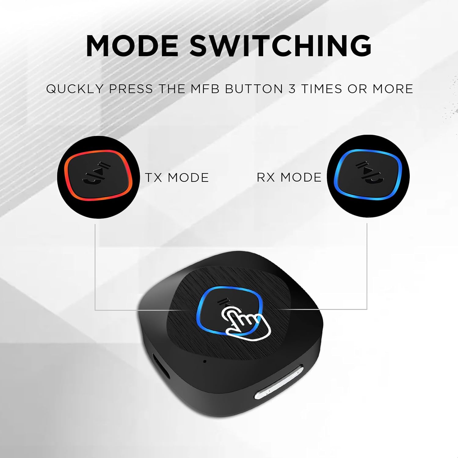 BLACKHORSE Receptor transmisor Bluetooth 5.3, adaptador AUX Bluetooth para automóvil, adaptador de audio inalámbrico 2 en 1 para TVestéreo