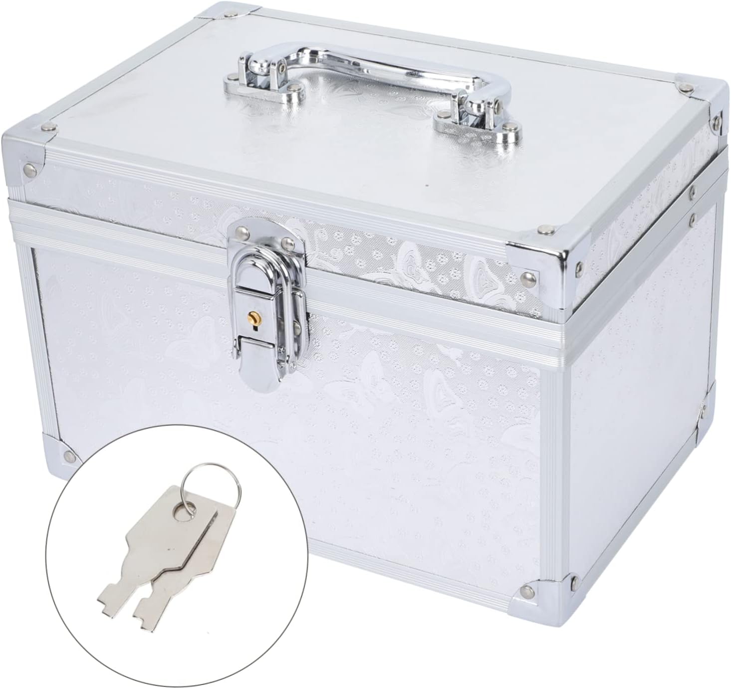 Tofficu Kit de pedicura Caja organizadora de maquillaje, organizador de maquillaje portátil, caja de herramientas de viaje, caja de cosméticos