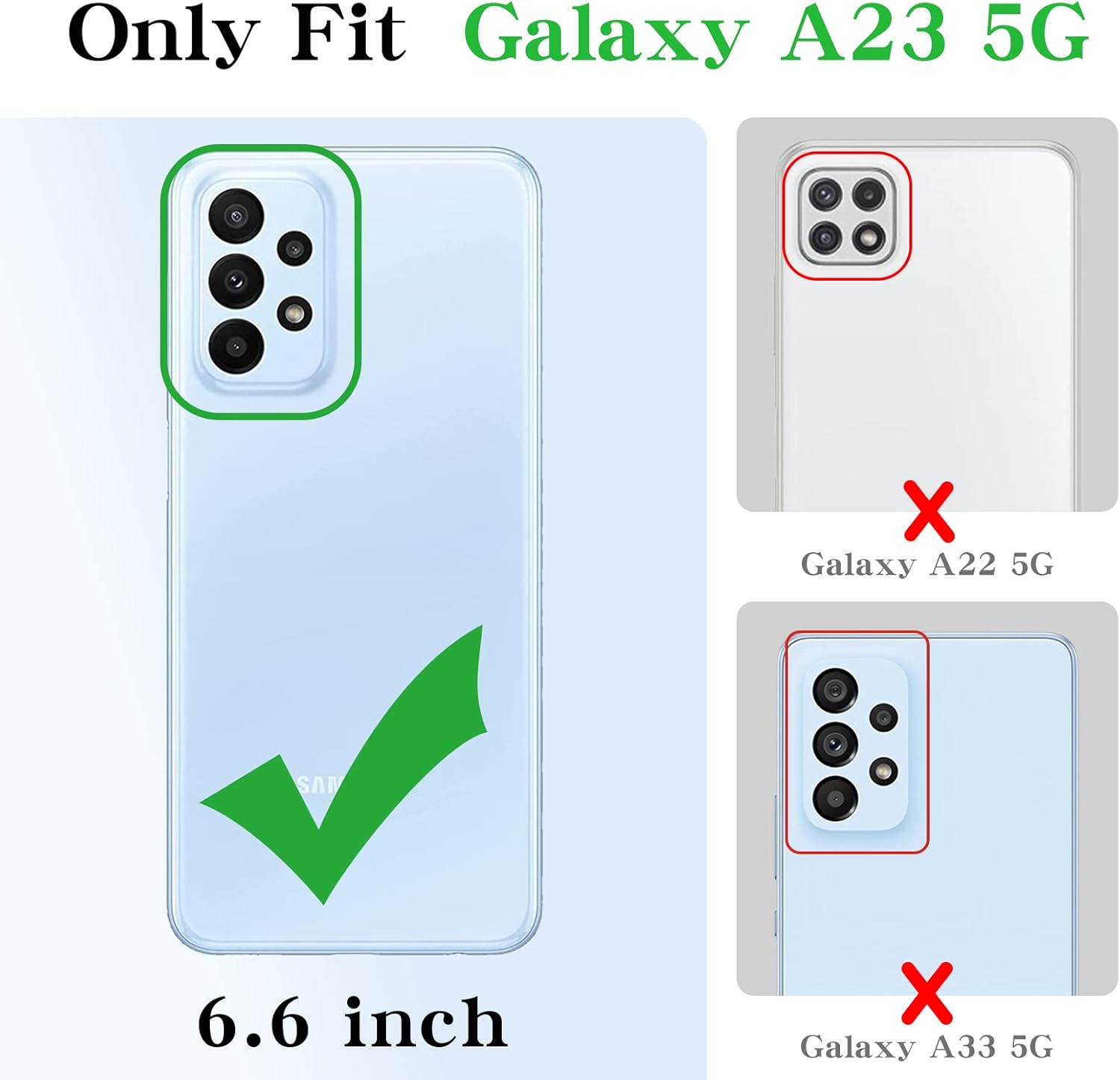 Funda para Galaxy A23 5G, Samsung A23 5G (no para A23 5G UW) para mujeres galvanoplastia, bonita estética de lujo, a la moda, cámara completa,