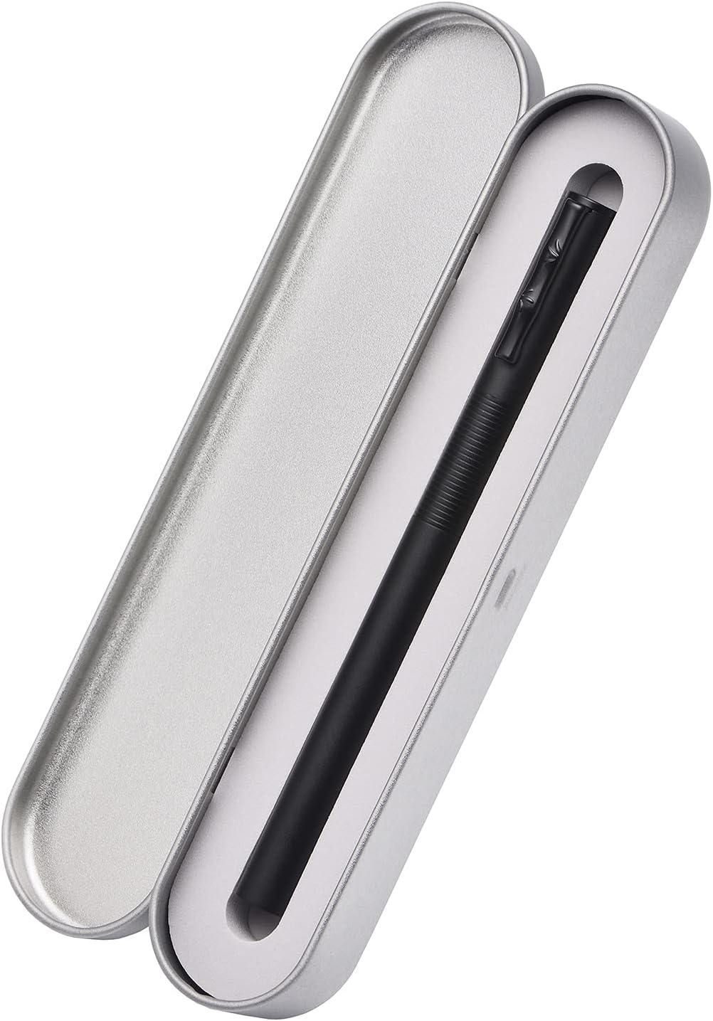 Hongdian H3 – Pluma estilográfica de aluminio negro con punta extrafina, tapa de rosca con clip de bambú