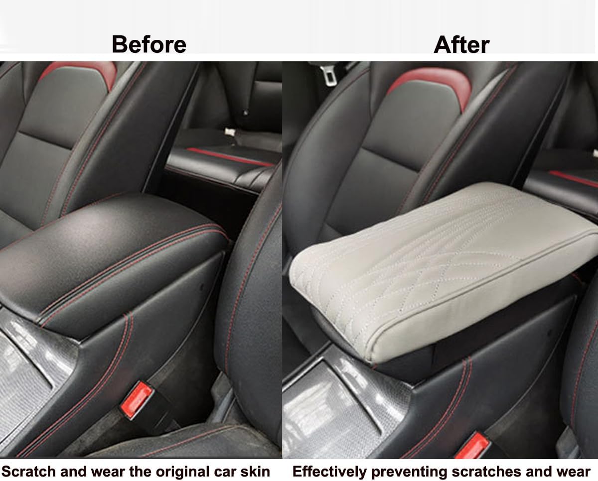 Funda para reposabrazos de automóvil, almohadilla universal de espuma viscoelástica para consola central de automóvil, cojín para reposabrazos de