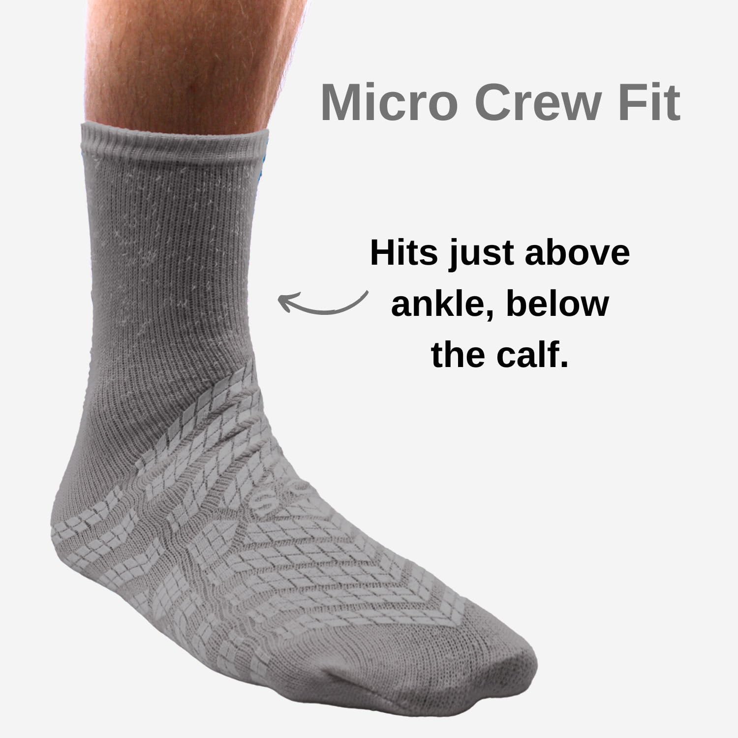 HCS Calcetines de hospital (6 pares)  Banda de rodadura única en todo el contorno  Calcetines antideslizantes para ancianos, pantuflas de pacientes