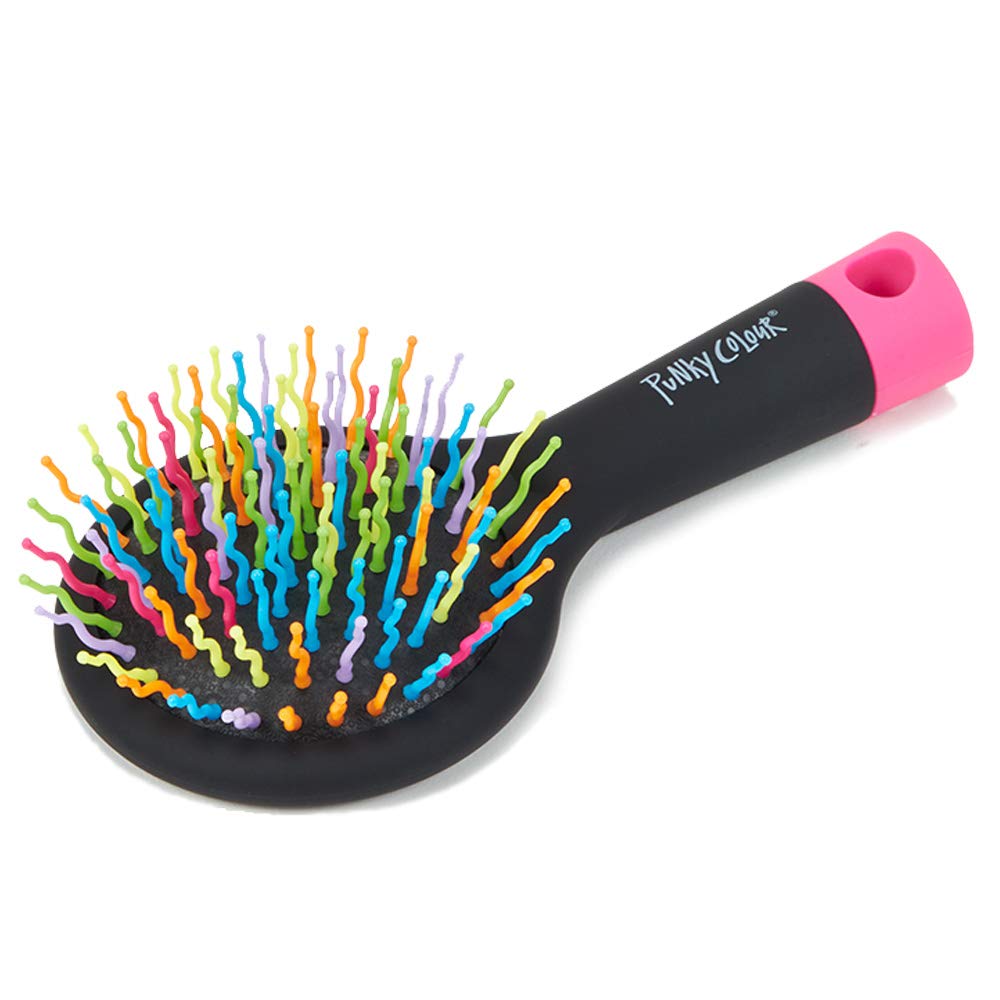 Punky Cepillo para el cabello y desenredante con espejo, aborda golpes, nudos y enredos sin tirones ni enganches dolorosos
