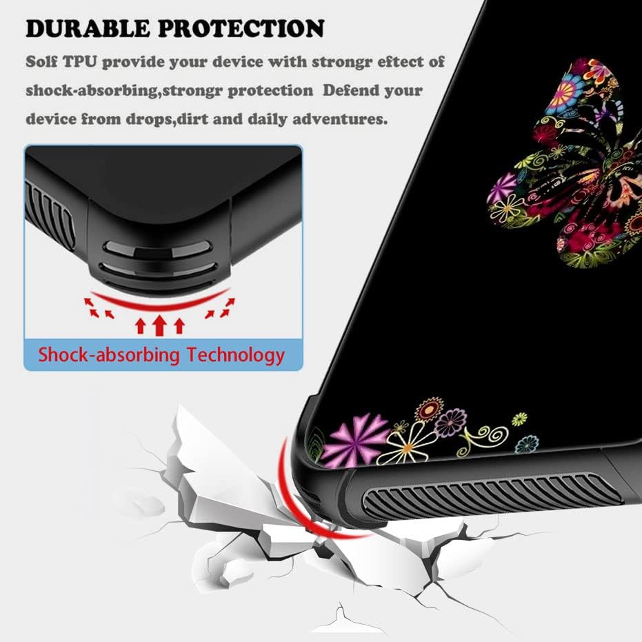 ZHEGAILIAN Funda compatible con Samsung Galaxy S21 Ultra, diseño de mariposa flor-1 para Samsung Galaxy S21 Ultra 5G para niñas y mujeres, diseño de