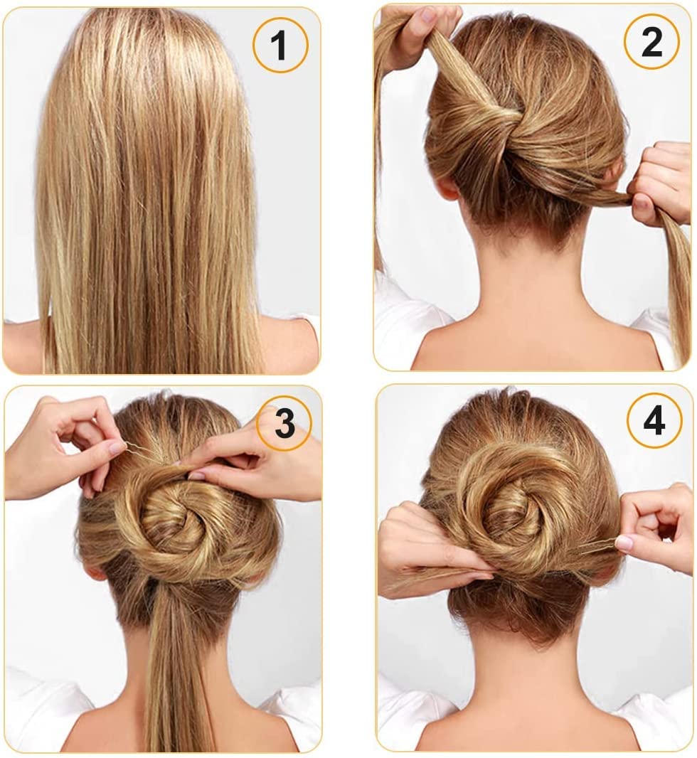 BEoffer Horquillas para el cabello en forma de U, 200 unidades de horquillas onduladas para mujeres y niñas con caja para peinados franceses, pinzas