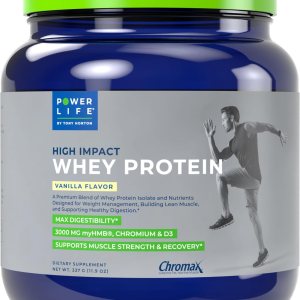 POWERLIFE Tony Horton Proteína de suero de alto impacto alimentada con pasto con 3000 mg de HMB, sin azúcar añadido, sin OMG, sin hormonas y POWERLIFE Tony Horton Proteína de suero de alto impacto alimentada con pasto con 3000 mg de HMB, sin azúcar añadido, sin OMG, sin hormonas y
