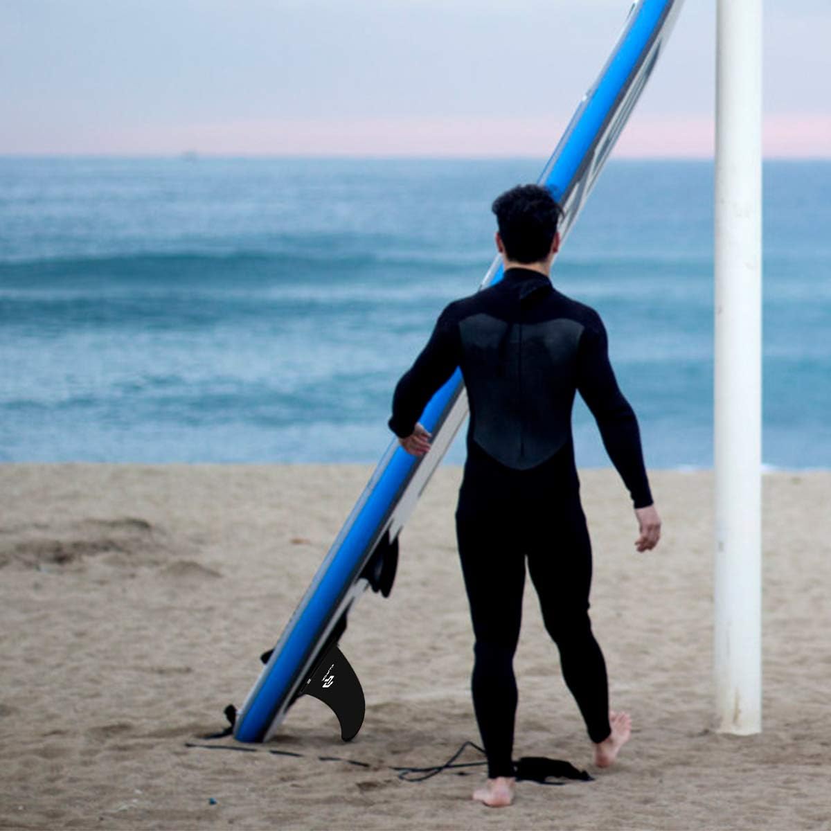 Goplus Aleta central desmontable de 9 pulgadas para surf y SUP para longboard, tabla de surf y paddleboard reemplazo de aleta rápida