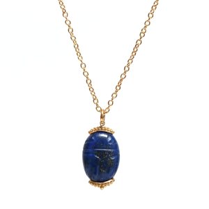 Gempires Natural Lapis Lazuli Beetle Necklace, Scarab Pendant, September Birthstone, Energy Healing Crystals, Gift for Her, Gemstone Jewelry (Lapis Gempires Natural Lapis Lazuli Beetle Necklace, Scarab Pendant, September Birthstone, Energy Healing Crystals, Gift for Her, Gemstone Jewelry (Lapis