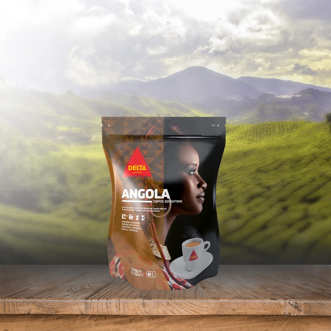 Delta Café tostado molido de Angola para máquina de espresso o bolsa 8.82 oz