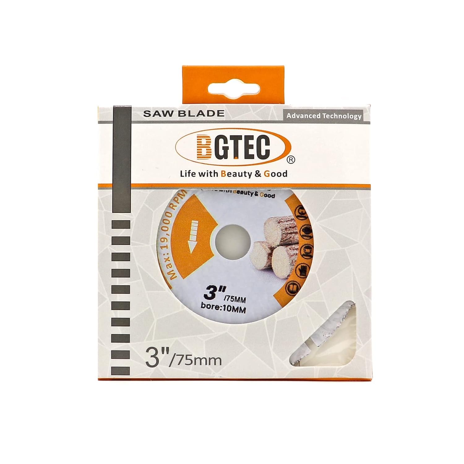 BGTEC Disco de corte de madera de carburo, 2 piezas de hoja de rueda de carburo soldado al vacío de 3 pulgadas2.953 in para tablero de madera,