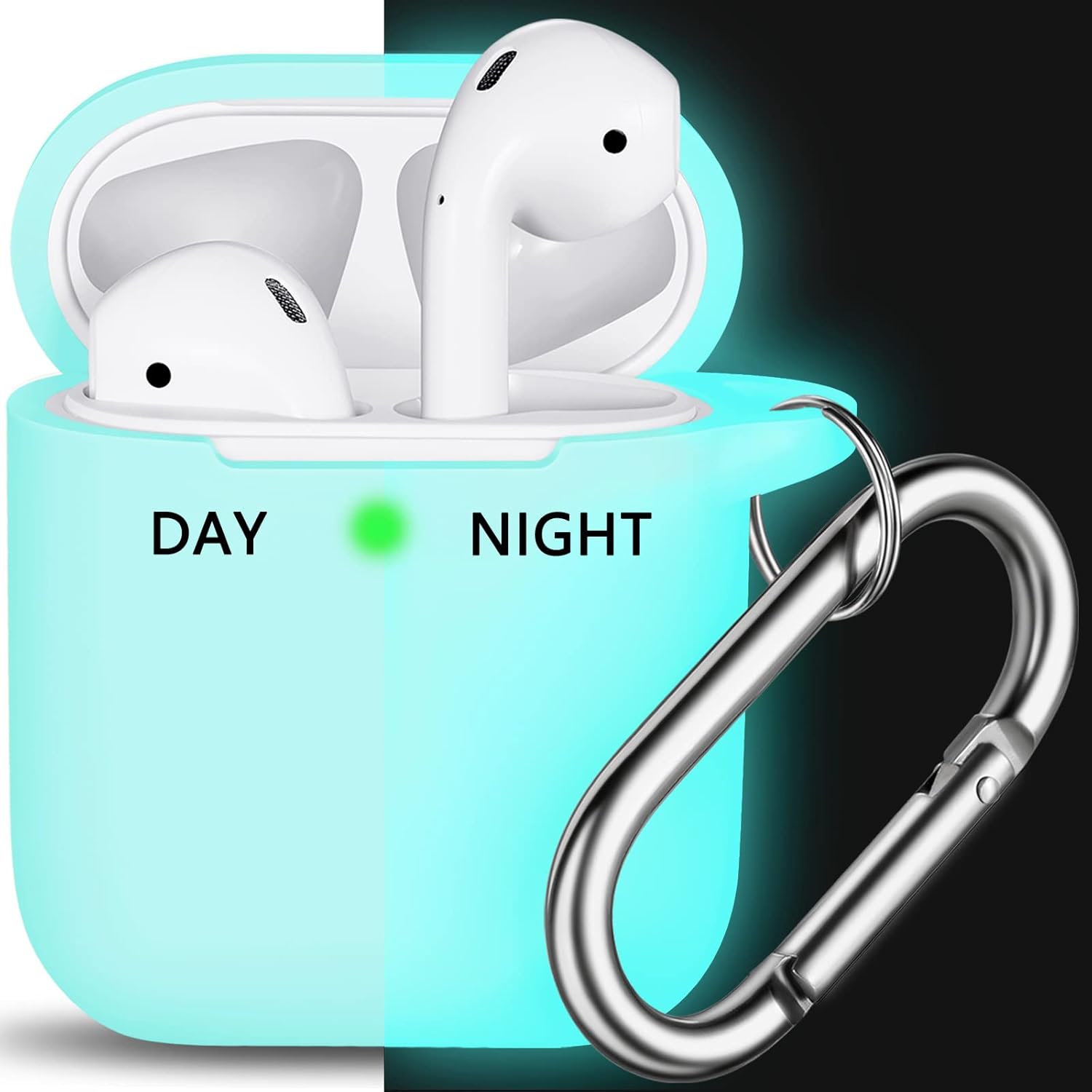 Funda para AirPods con llavero, protección completa, de silicona, accesorios para AirPods, funda para chicas con estuche de carga inalámbrico para