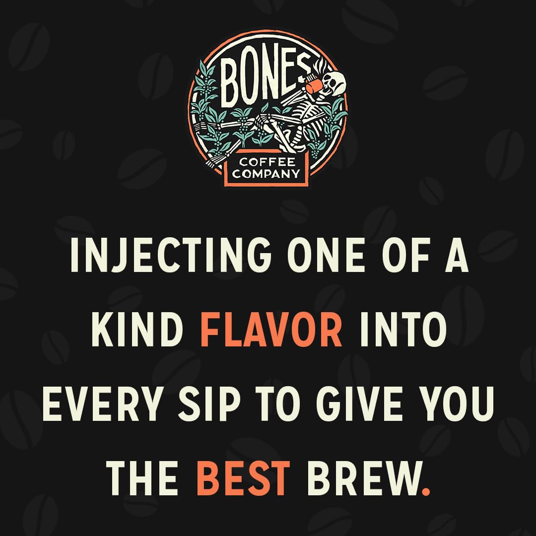 Bones Coffee Company – Café de grano molido Apple Cider Donut, café aromatizado, baja acidez, tostado medio, café gourmet, 355 gr (sabor dona de