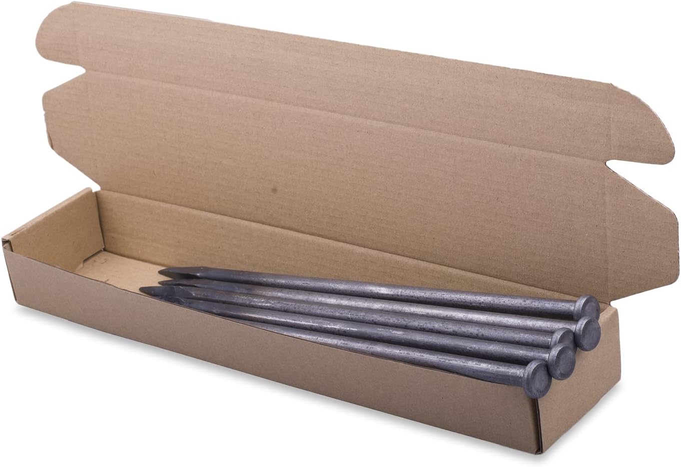 Estacas de metal de 12 pulgadas, 50 púas de jardinería de metal sólido resistente, clavos de anclaje para bordes de pavimentación, barrera de