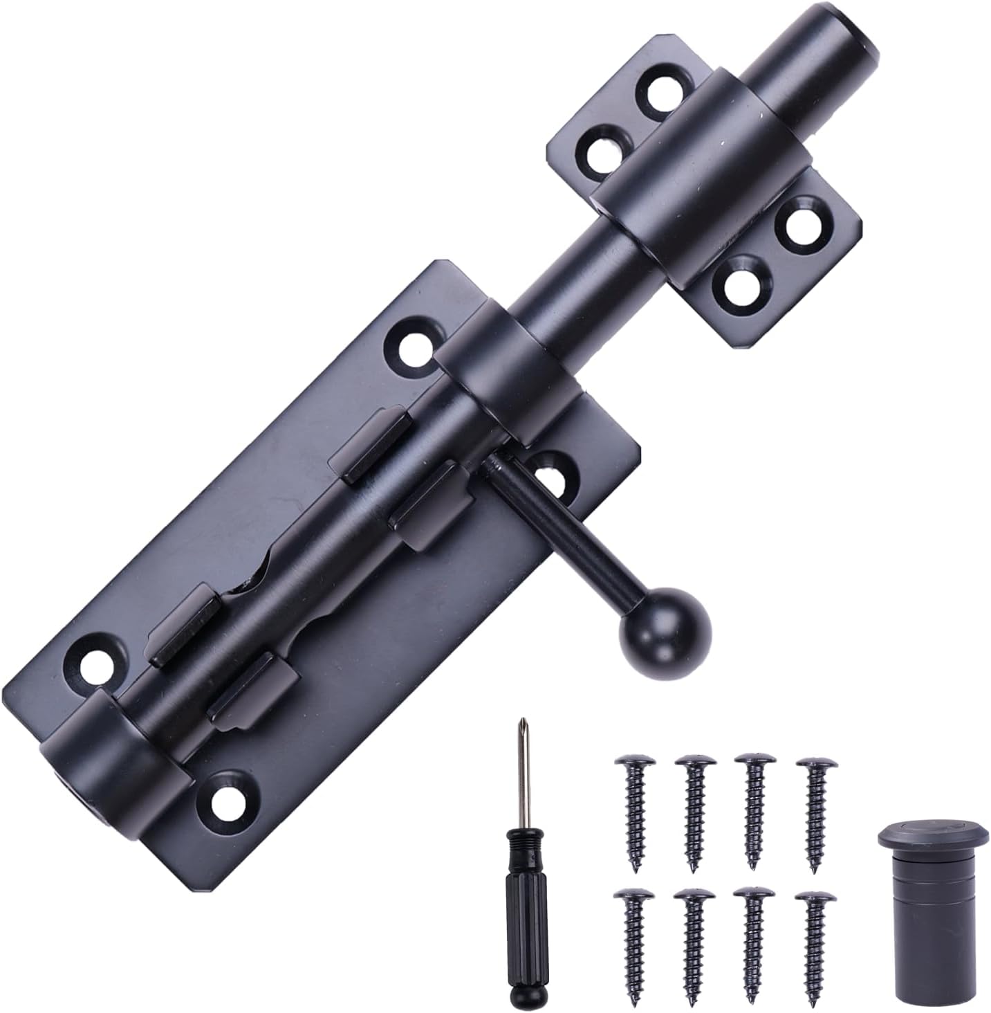 Pestillo de perno de barril, 6.3 pulgadas de alta resistencia, cerradura deslizante de acero inoxidable 304 sólido para puerta interior, pestillo de