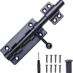 Pestillo de perno de barril, 6.3 pulgadas de alta resistencia, cerradura deslizante de acero inoxidable 304 sólido para puerta interior, pestillo de Pestillo de perno de barril, 6.3 pulgadas de alta resistencia, cerradura deslizante de acero inoxidable 304 sólido para puerta interior, pestillo de