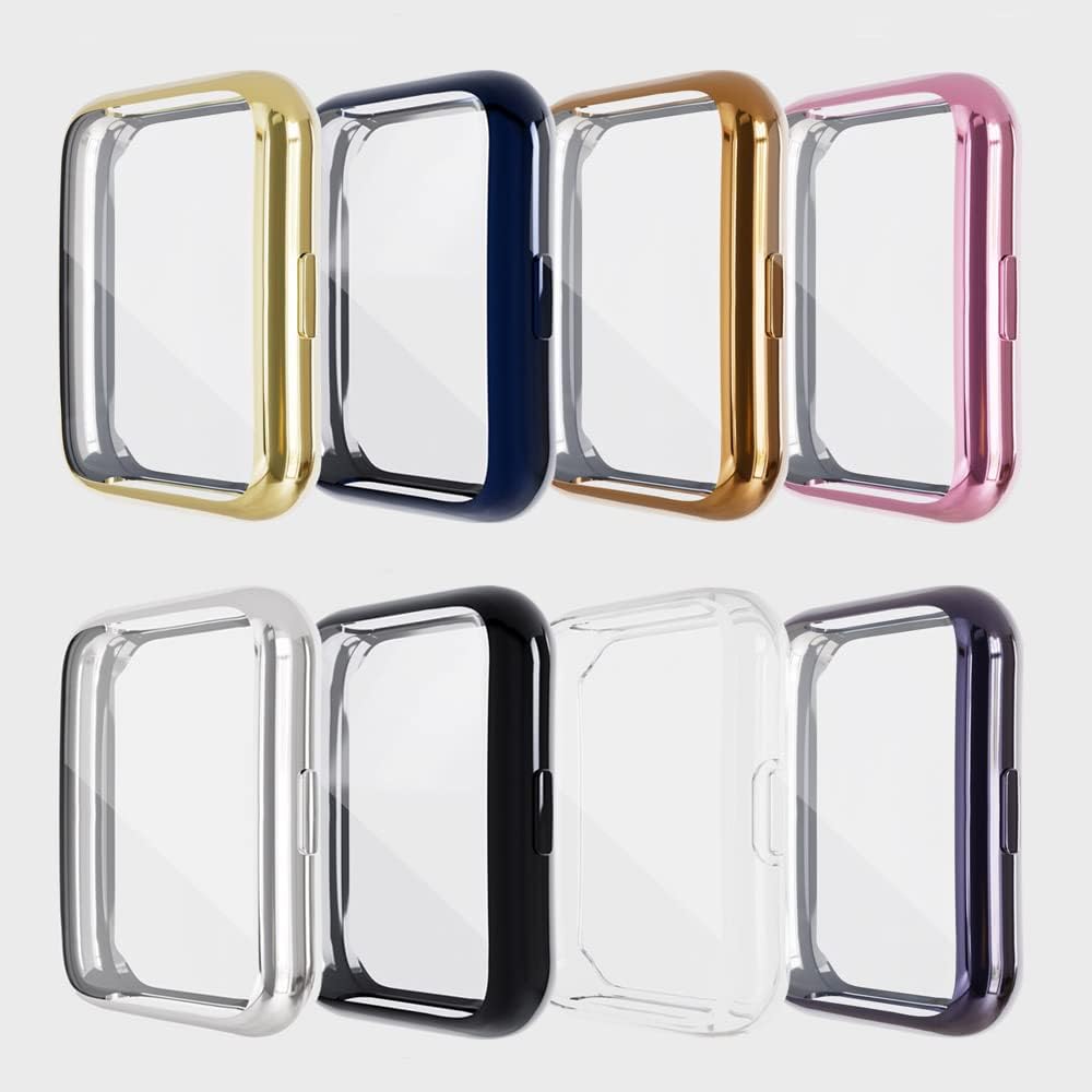 Paquete de 2 fundas de reloj compatibles con Huawei Watch Fit 2, protector de pantalla de TPU suave, resistente a los arañazos, cobertura completa,