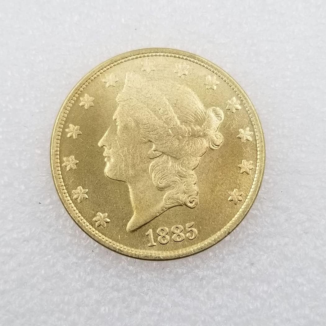 Copia 1885 Liberty Morgan Moneda de Oro Veinte Dólares-USA Moneda de Recuerdo Moneda de la suerte Moneda Hobo Moneda Morgan Dollar Replica