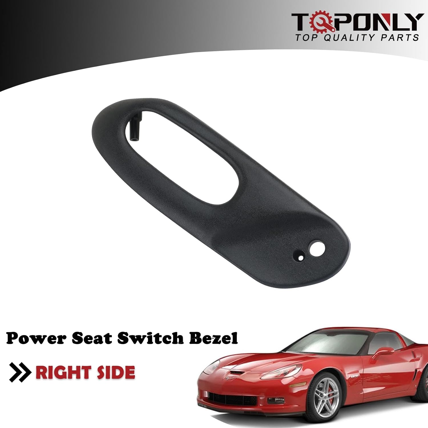 Bisel del panel del interruptor del asiento eléctrico del lado del pasajero compatible con accesorios Chevrolet Corvette C5 1997-2004 sustituye a
