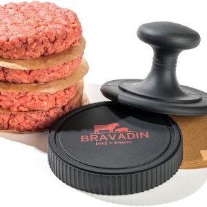 Hamburguesa Prensa para hacer hamburguesas con 100 papeles sin blanquear, prensa de hamburguesa para hamburguesas perfectas de 4.5-6 pulgadas, molde Hamburguesa Prensa para hacer hamburguesas con 100 papeles sin blanquear, prensa de hamburguesa para hamburguesas perfectas de 4.5-6 pulgadas, molde