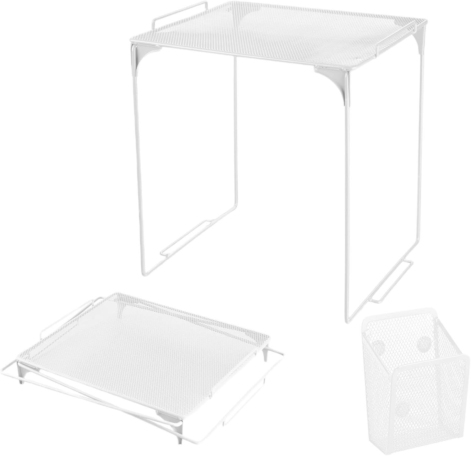 Estante organizador de casillero de malla, apilable, estante magnético para lápices, estante de casillero, soporte de marcador para artículos