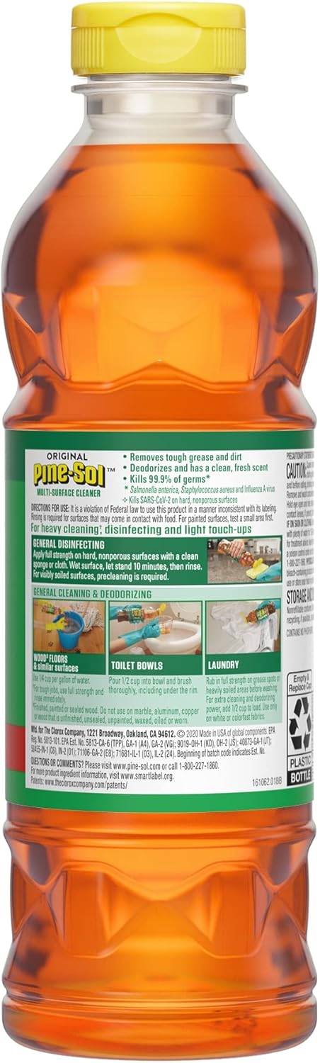 Pine-Sol Limpiador multisuperficie, pino original, 24 onzas (el paquete puede variar) (paquete de 3)