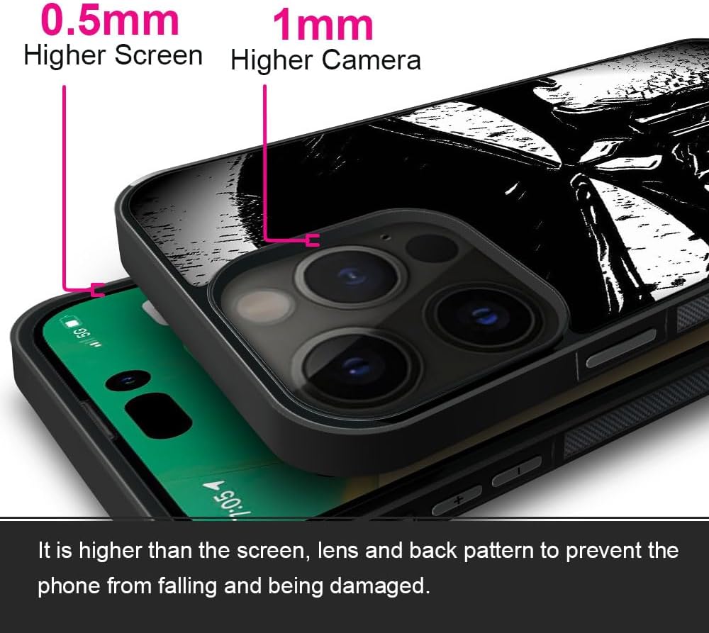 Funda compatible con iPhone 15, diseño de calavera de terror para iPhone 15, ultra protección, a prueba de golpes, de silicona suave, TPU