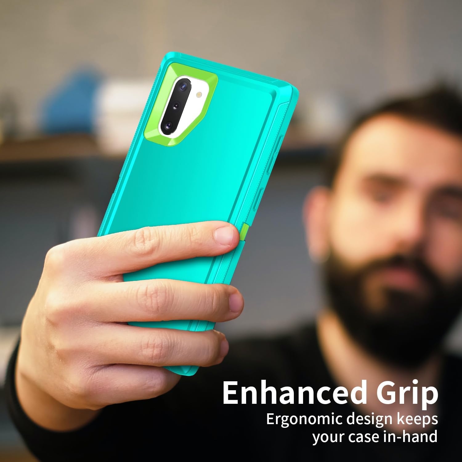 Funda para Galaxy Note 10, a prueba de golpes, protección de cuerpo completo de 3 capas sin protector de pantalla, funda rígida resistente de alto