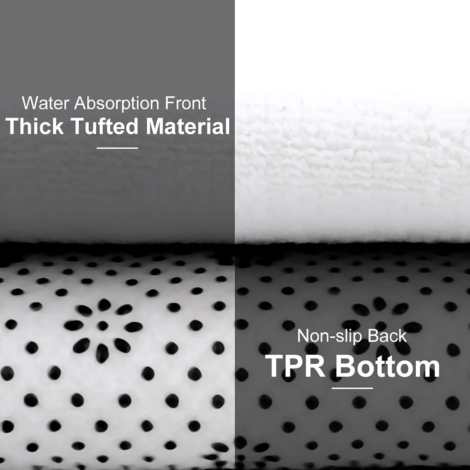 Tapete de baño geométrico con diseño de árbol de Navidad, con diseño de árboles de Navidad sobre azul, tapete de baño antideslizante de felpa suave,