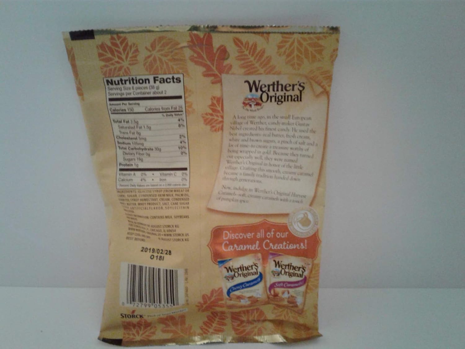 Werthers Caramelos suaves con especias de calabaza