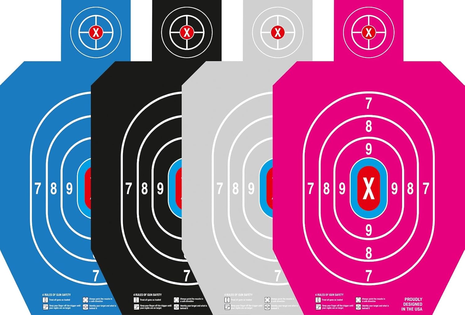 Heavy Duty Shooting Targets Paper Targets for Shooting Range – Indoors & Outdoor Targets for Shooting Rifle – Gun Range Targets for Pistol Shooting