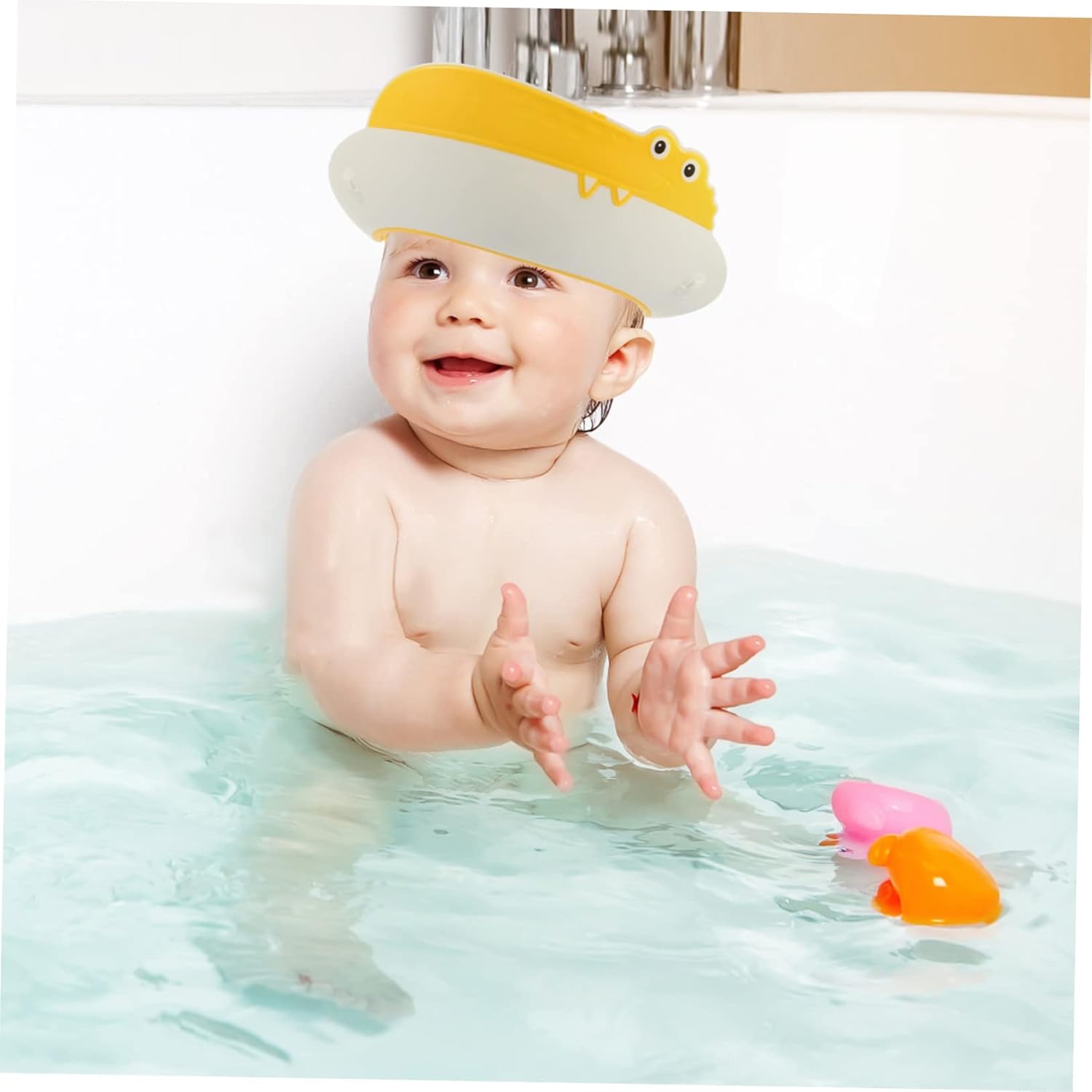 Gorro de champú para niños, gorra de ducha flexible para niños, champú para niños, sombrero de baño, productos de seguridad para el baño, taza de