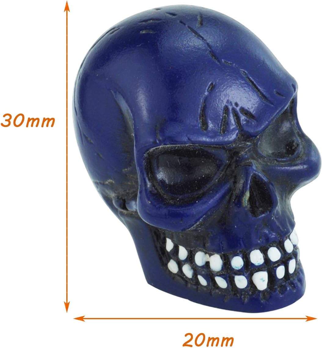 Lunsom Tapón de válvula de aire de calavera para válvulas de resina, tapas de vástago de neumático de automóvil, accesorios para la mayoría de