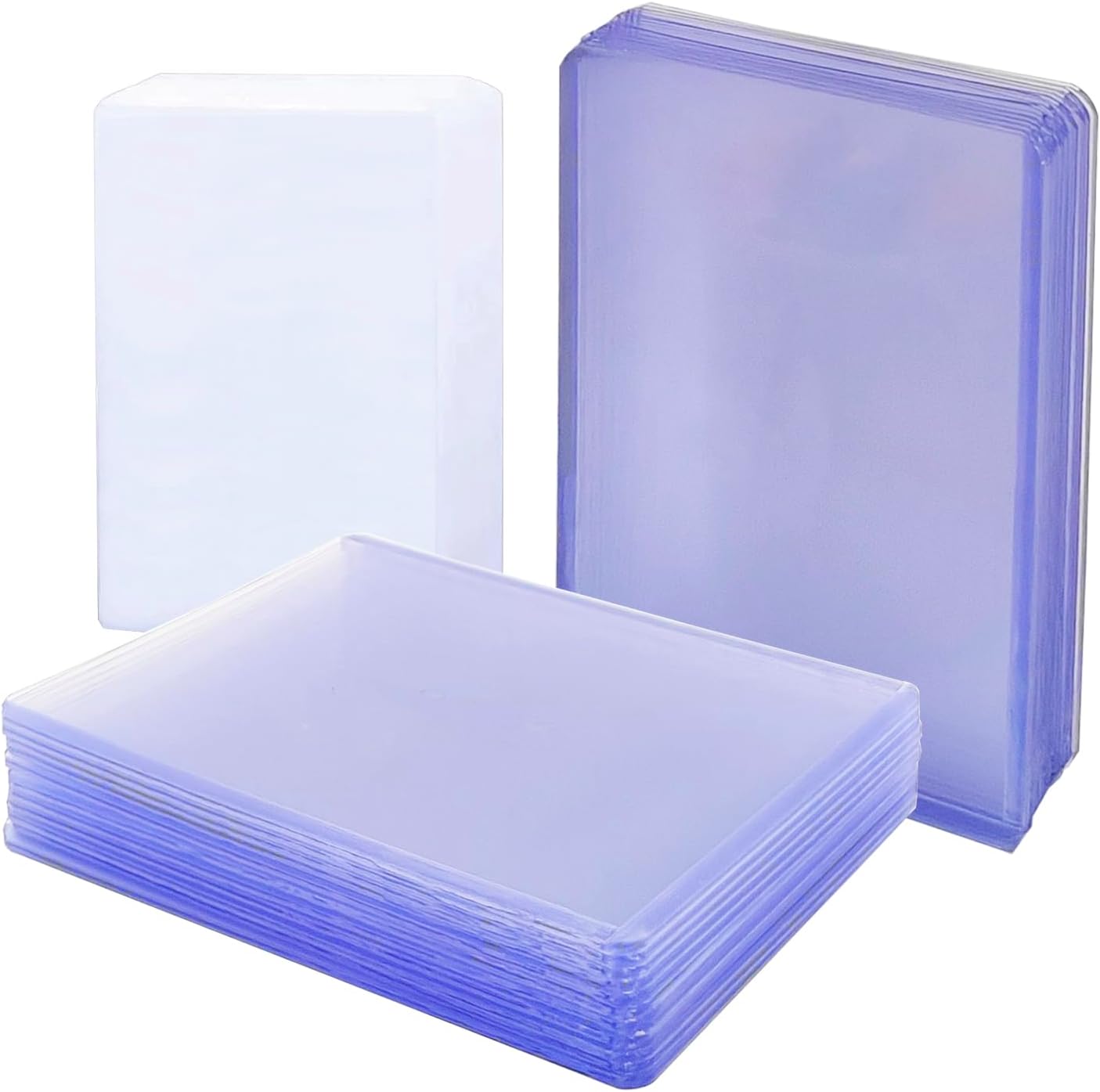 150 fundas para tarjetas comerciales, 3 x 4 pulgadas, 50 protectores de plástico duro para tarjetas de béisbol + 100 fundas suaves transparentes,