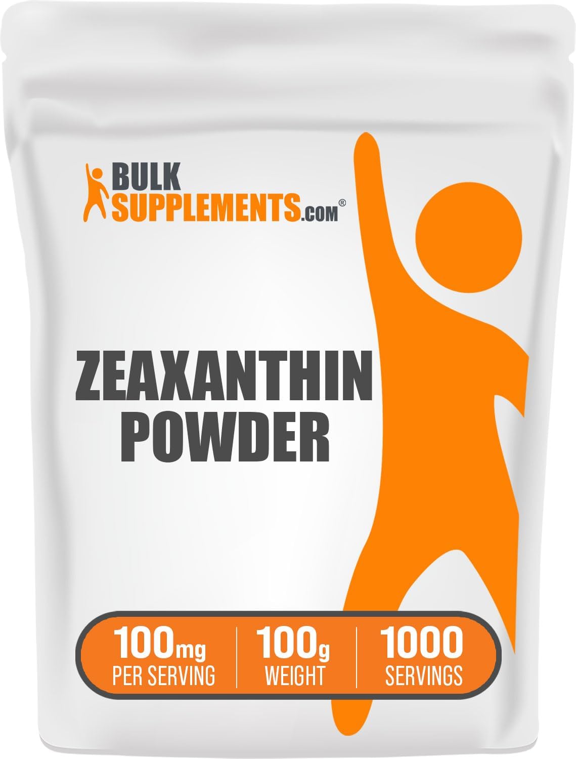 BulkSupplements. com Polvo de zeaxantina – Suplemento antioxidante, de flor de caléndula – 100 mg (5 mg de zeaxantina) por porción, vegano y sin