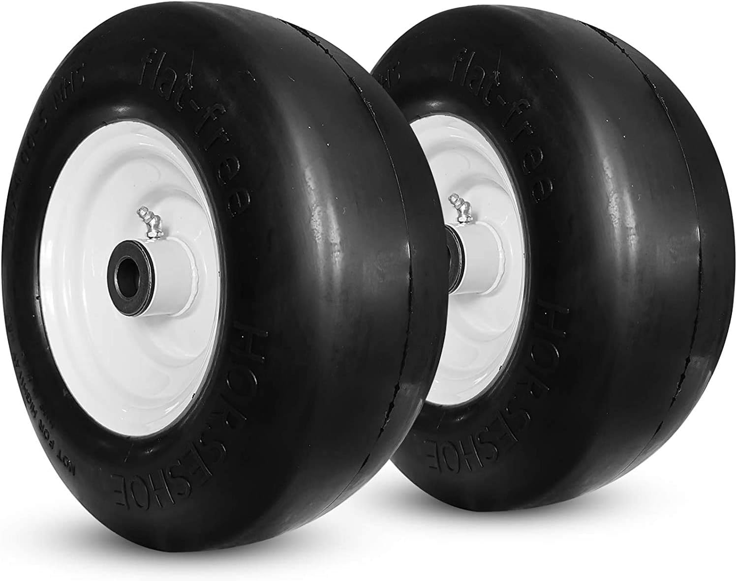 N12 2 nuevos neumáticos HORSESHOE 11×4.00-5 lisos sin plano con borde de acero para cortacésped de giro cero Gardon Tractor – cubo 3-5 pulgadas con