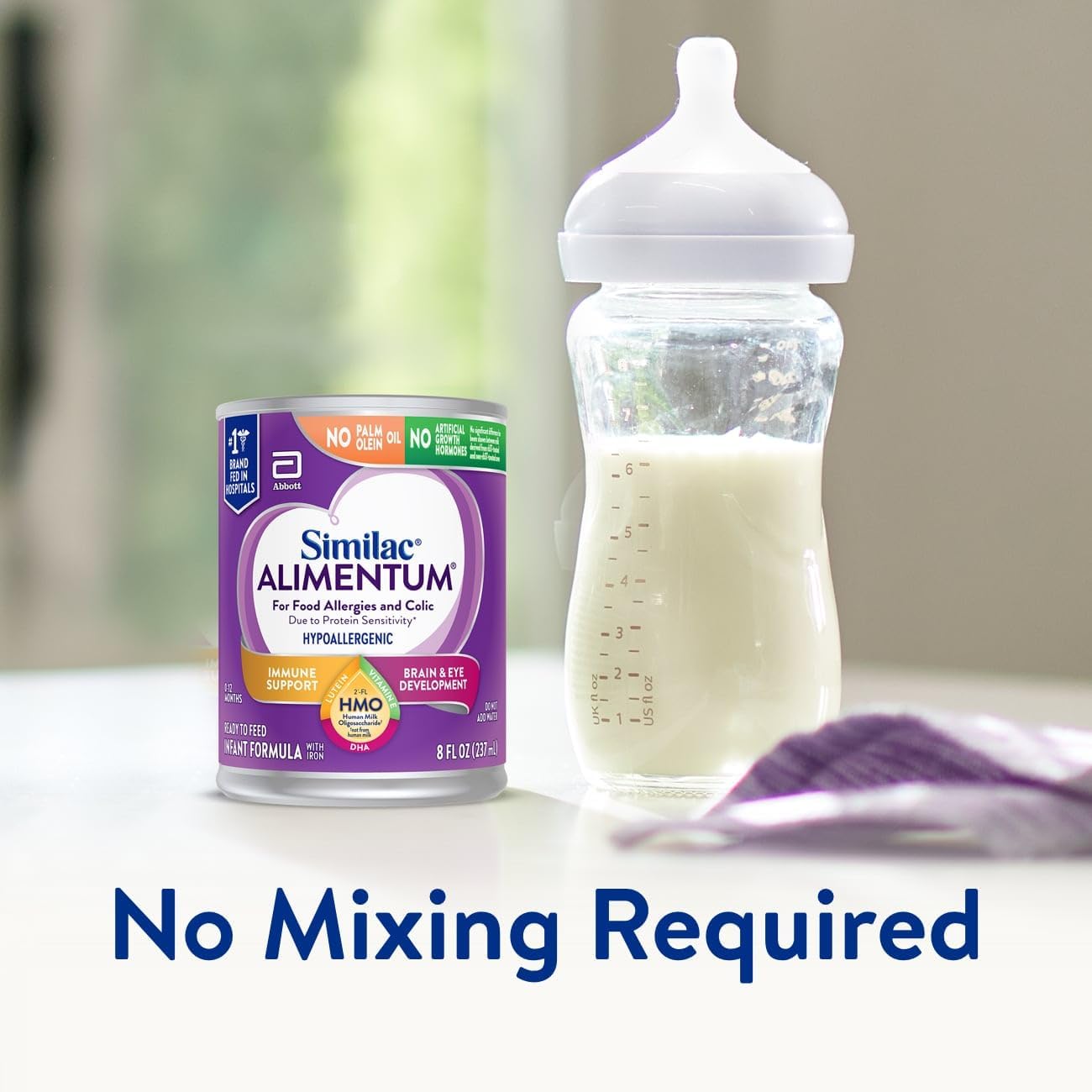 Similac Alimentum con fórmula infantil hipoalergénica 2′-FL HMO, para alergias alimentarias y cólicos*Adecuado para sensibilidad a la lactosa,