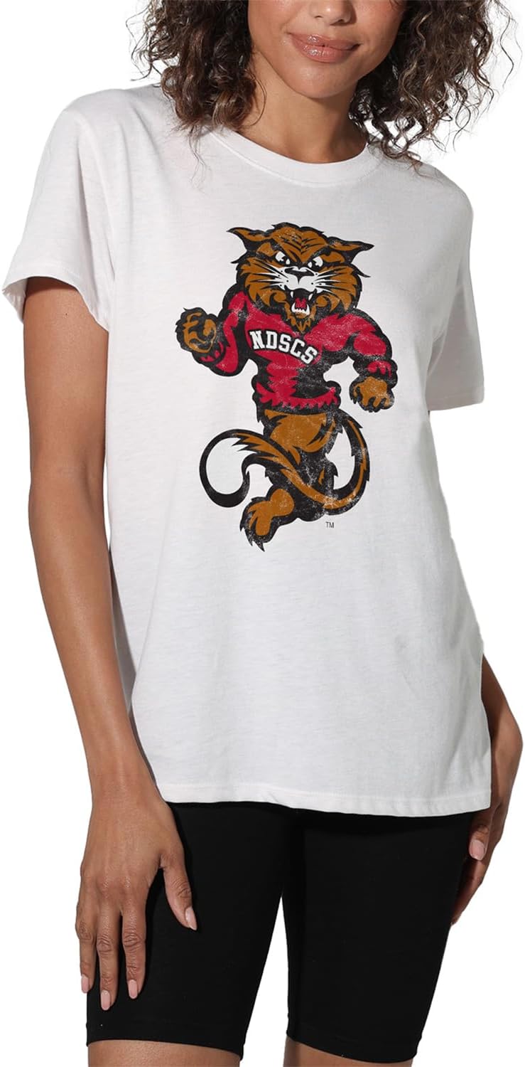 Colección oficial de camisetas sueltas con logotipo primario para mujer, color blanco