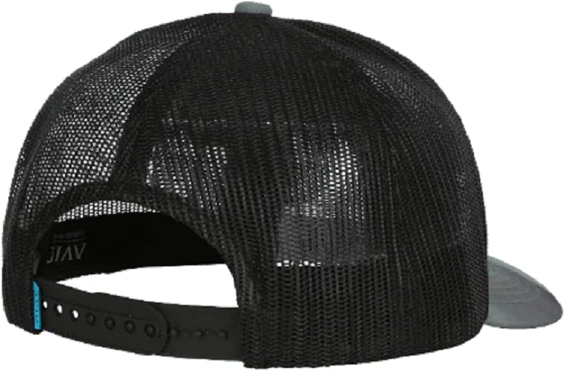 Avid Gear Sombrero de camionero de pesca con logotipo icónico de gancho para hombre, parte trasera de malla, ajustable, Snapback