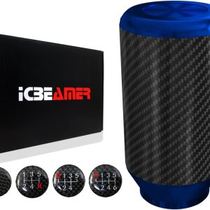 ICBEAMER Drifting JDM Styles – Perilla de palanca de cambios manual de aluminio con fibra de carbono real (5 y 6 velocidades) ICBEAMER Drifting JDM Styles – Perilla de palanca de cambios manual de aluminio con fibra de carbono real (5 y 6 velocidades)