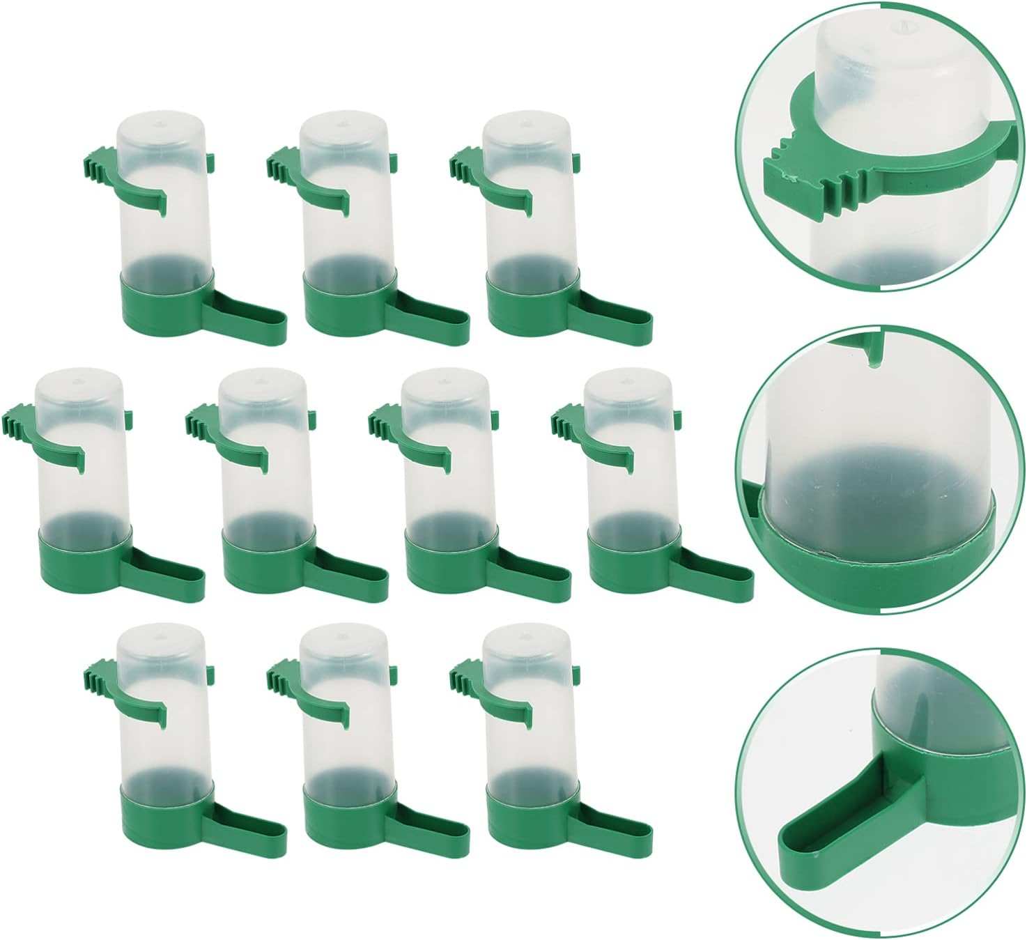 Alipis Dispensador de agua para pájaros y pájaros, taza de jaula para pájaros colgantes, alimentador automático de agua para pájaros, periquitos,