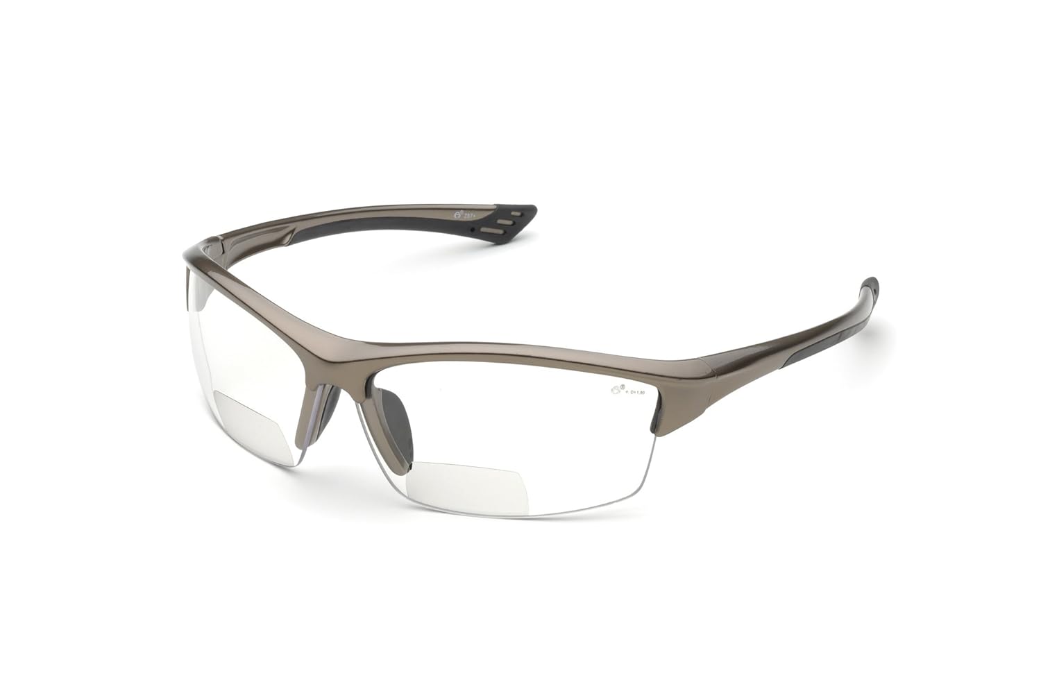 Delta Plus – WELRX350C10 RX-350C 1.0 – Gafas de seguridad bifocales de dioptría, marco marrón metálicolente transparente