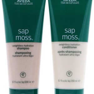 Aveda Sap Moss – Champú y acondicionador de hidratación sin peso, juego de 6.7 onzas Aveda Sap Moss – Champú y acondicionador de hidratación sin peso, juego de 6.7 onzas