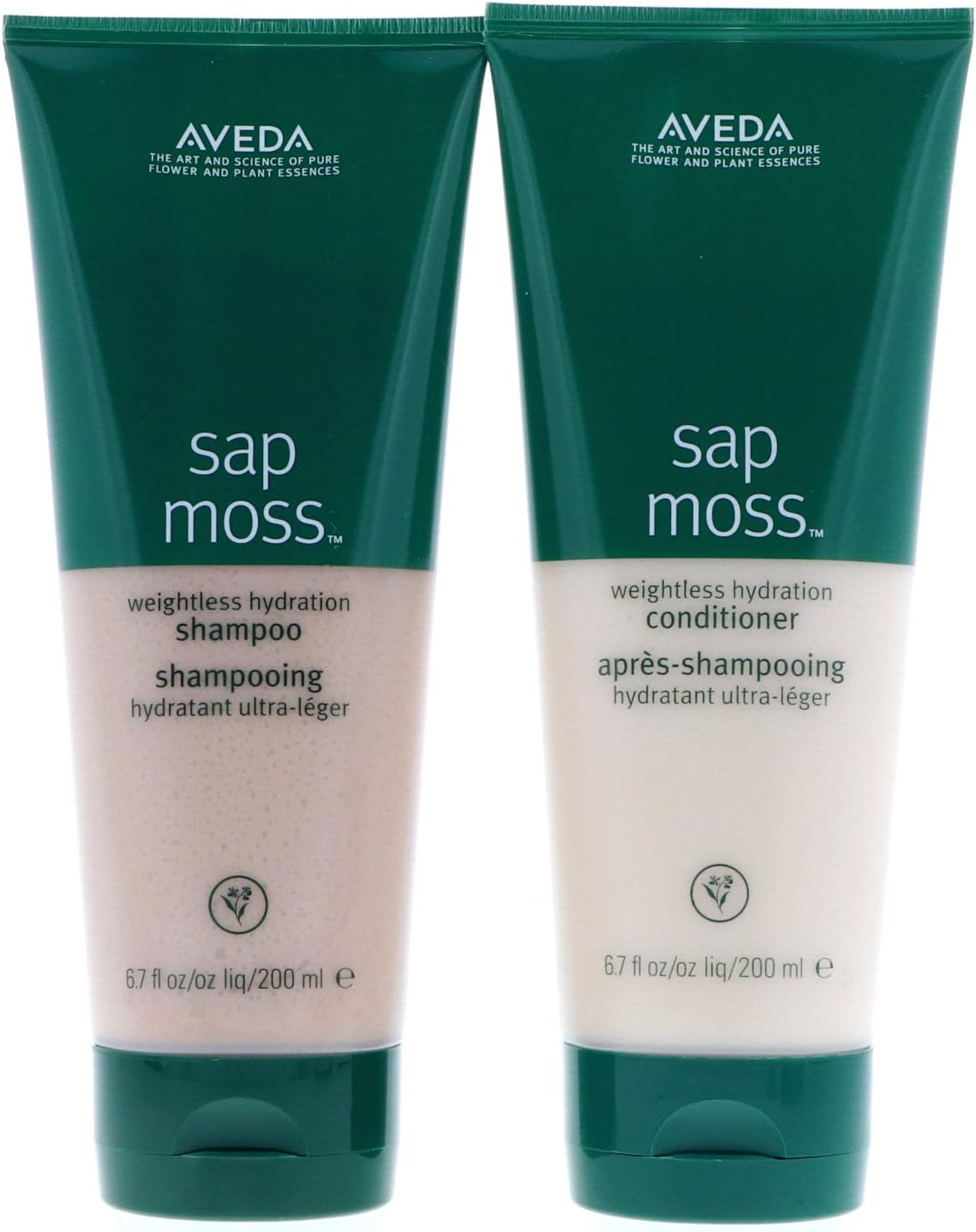 Aveda Sap Moss – Champú y acondicionador de hidratación sin peso, juego de 6.7 onzas