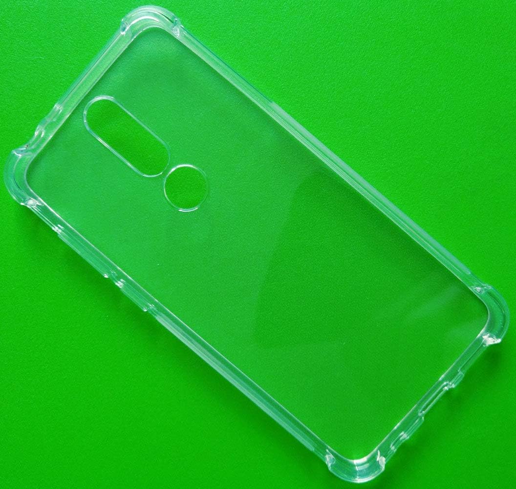 TIYA Funda transparente para Nokia 5.1 Plus X5 TPU Four Corners 5.1+ Cover Transparente Suave