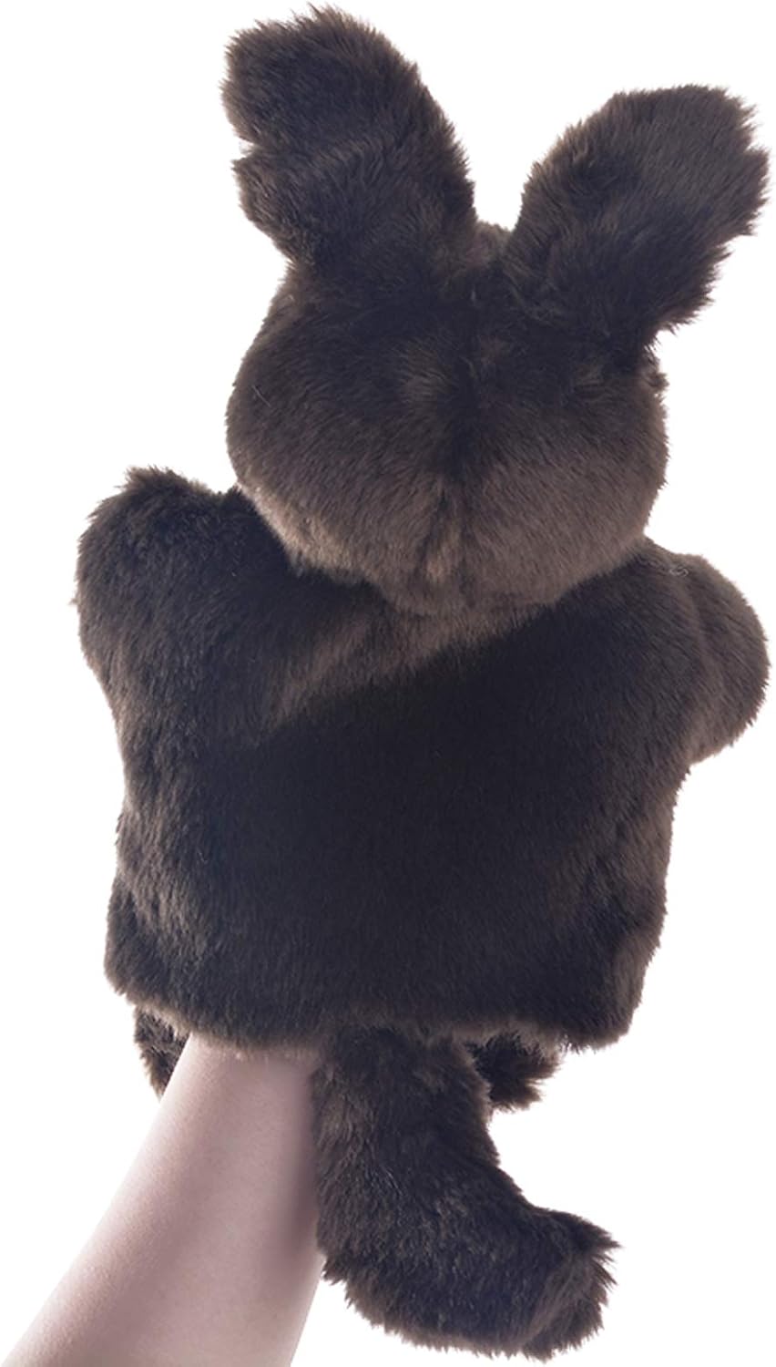 Marionetas de mano de lobo, juguetes de animales de peluche para imaginativo juego de simulación, cuentos regalos para niños, marrón